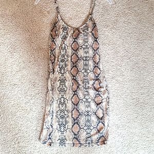 Fashion Nova snakeskin slip dress